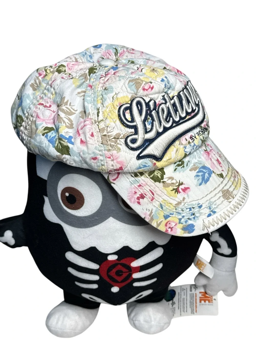 Robin Ruth Floral Quilted Kids Baseball Cap - Pastel Pink, Blue, Yellow, Green